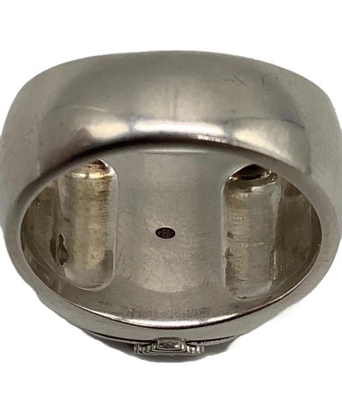 EMPORIO ARMANI（エンポリオ アルマーニ）EMPORIO ARMANI (エンポリオアルマーニ) 石付シルバー925リング シルバー×ブラウン サイズ:表記無しの古着・服飾アイテム