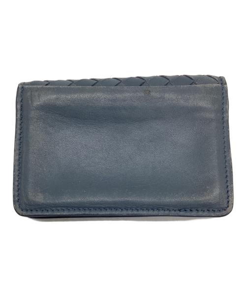 BOTTEGA VENETA（ボッテガベネタ）BOTTEGA VENETA (ボッテガベネタ) カードケース　イントレチャート ブルーの古着・服飾アイテム