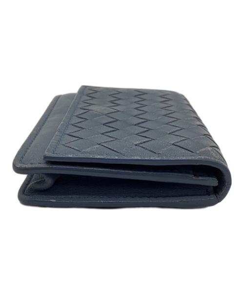 BOTTEGA VENETA（ボッテガベネタ）BOTTEGA VENETA (ボッテガベネタ) カードケース　イントレチャート ブルーの古着・服飾アイテム