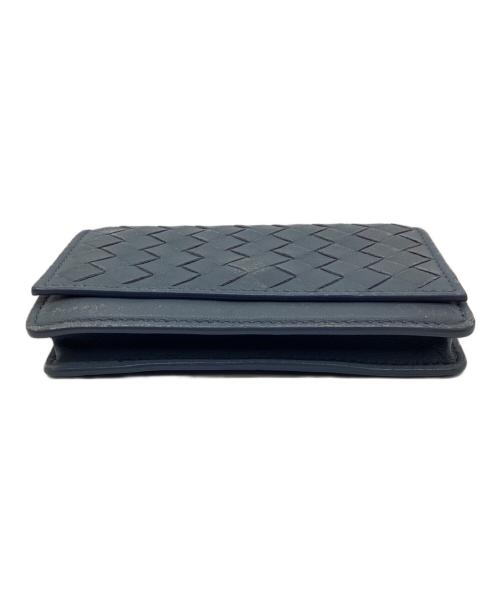 BOTTEGA VENETA（ボッテガベネタ）BOTTEGA VENETA (ボッテガベネタ) カードケース　イントレチャート ブルーの古着・服飾アイテム