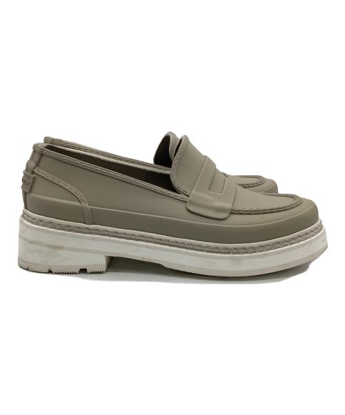 HUNTER（ハンター）HUNTER (ハンター) Wリファインスティッチペニーローファー ベージュ サイズ:UK4 / EU37 / US6の古着・服飾アイテム