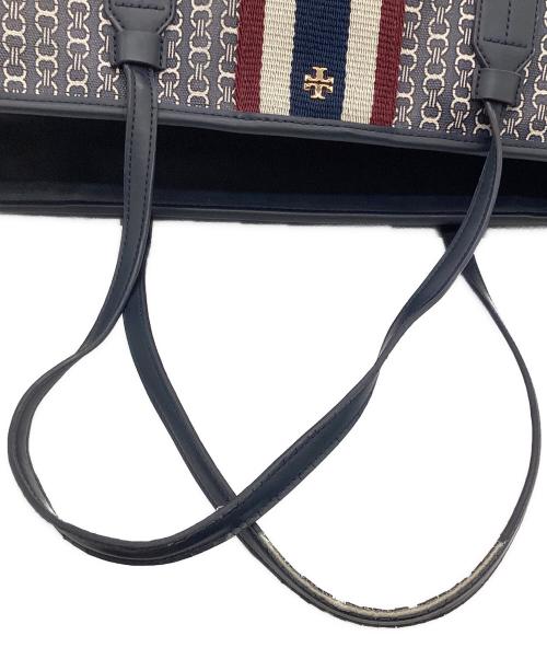 TORY BURCH（トリーバーチ）TORY BURCH (トリーバーチ) ジオロゴトートバッグ ネイビーの古着・服飾アイテム