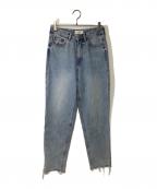 Mila Owenミラオーウェン）の古着「ワイドテーパードデニムパンツ」｜ブルー