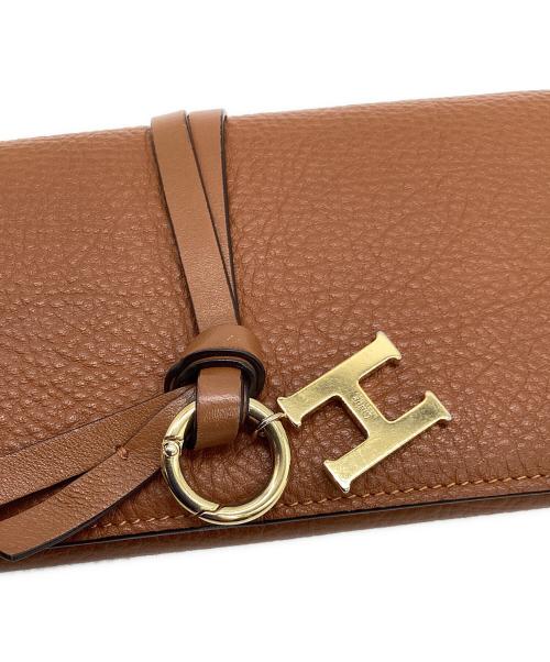 Chloe（クロエ）Chloe (クロエ) ロングウォレット アルファベット ブラウンの古着・服飾アイテム