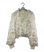 Snidelスナイデル）の古着「ボリュームフリンジカーデ」｜ホワイト