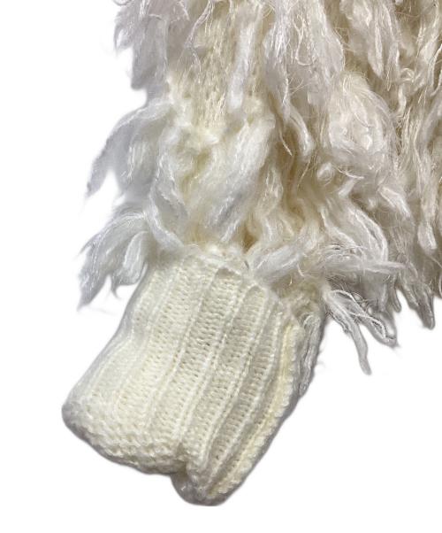 Snidel（スナイデル）Snidel (スナイデル) ボリュームフリンジカーデ ホワイト サイズ:Fの古着・服飾アイテム