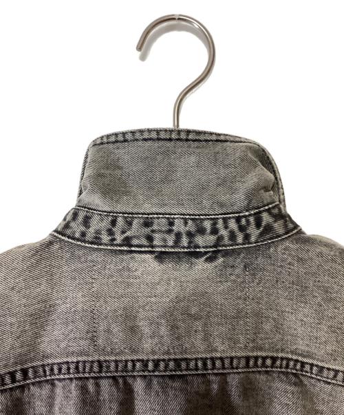 DIESEL（ディーゼル）DIESEL (ディーゼル) プリントデザインデニムジャケット ブラック サイズ:Sの古着・服飾アイテム