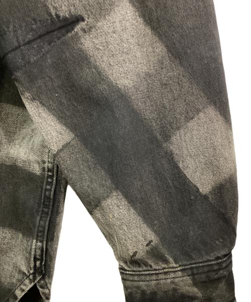DIESEL（ディーゼル）DIESEL (ディーゼル) プリントデザインデニムジャケット ブラック サイズ:Sの古着・服飾アイテム