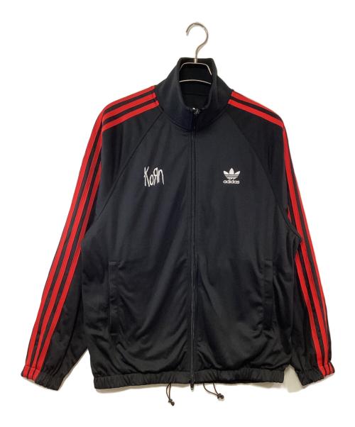 adidas Originals（アディダスオリジナル）adidas Originals (アディダスオリジナル) KORN TRACK TOP BLACK ブラック×レッド サイズ:M 未使用品の古着・服飾アイテム