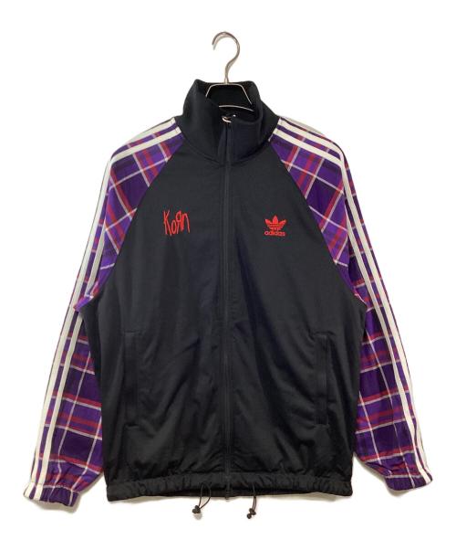 adidas Originals（アディダスオリジナル）adidas Originals (アディダスオリジナル) KORN TRACK TOP BLACK ブラック×レッド サイズ:M 未使用品の古着・服飾アイテム