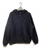 HUFハフ）の古着「CLASSIC FLEECE FULL ZIP HOODIE」｜ブラック