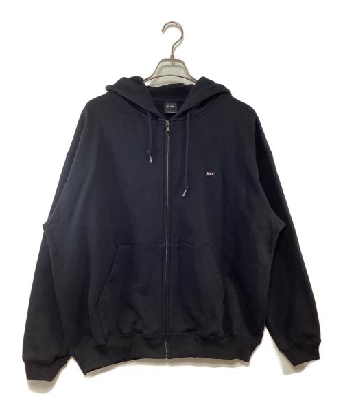 HUF（ハフ）HUF (ハフ) CLASSIC FLEECE FULL ZIP HOODIE ブラック サイズ:Lの古着・服飾アイテム