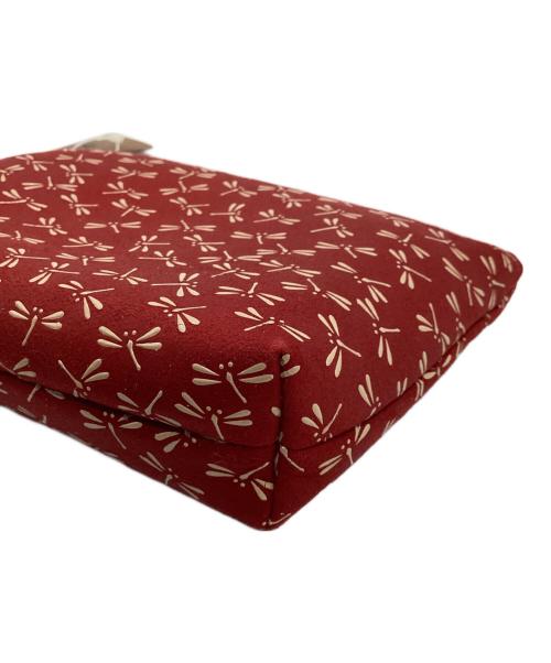 印傳屋（インデンヤ）印傳屋 (インデンヤ) ハンドポーチ レッド 未使用品の古着・服飾アイテム