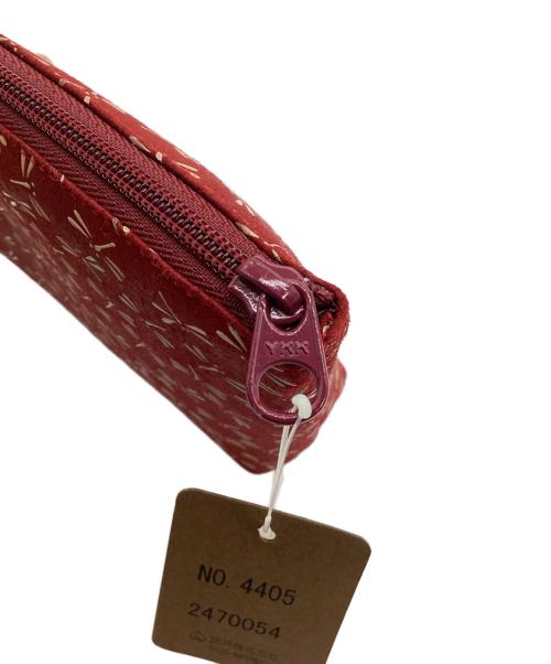 印傳屋（インデンヤ）印傳屋 (インデンヤ) ハンドポーチ レッド 未使用品の古着・服飾アイテム