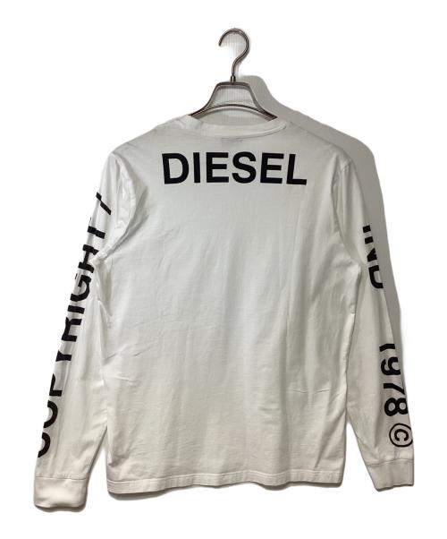 DIESEL（ディーゼル）DIESEL (ディーゼル) ロングスリーブTシャツ ホワイト サイズ:Lの古着・服飾アイテム