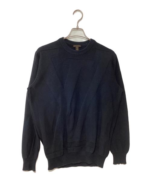 LOUIS VUITTON（ルイ ヴィトン）LOUIS VUITTON (ルイ ヴィトン) フロントロゴリブネックニット ブラック サイズ:XLの古着・服飾アイテム