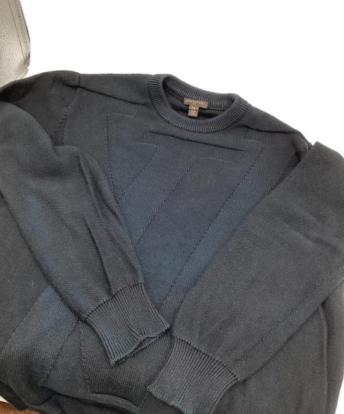LOUIS VUITTON（ルイ ヴィトン）LOUIS VUITTON (ルイ ヴィトン) フロントロゴリブネックニット ブラック サイズ:XLの古着・服飾アイテム
