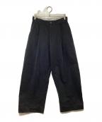 STUDIO NICHOLSONスタジオ ニコルソン）の古着「コットンツイル1タックパンツ」｜ブラック