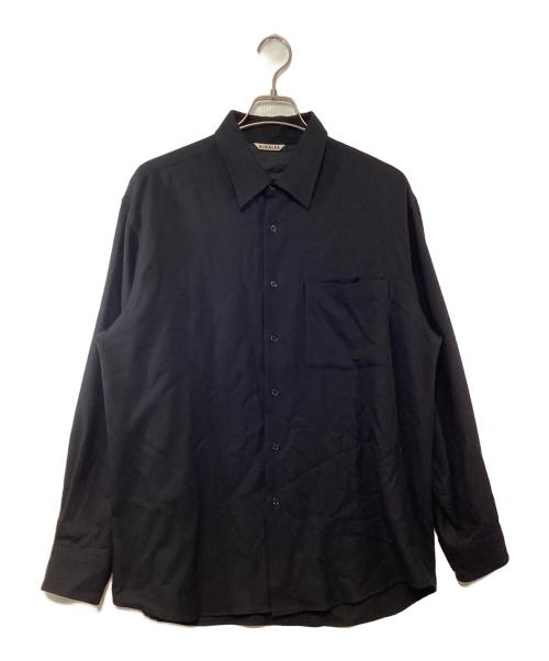 AURALEE（オーラリー）AURALEE (オーラリー) SUPER LIGHT WOOL SHIRTS ブラック サイズ:4の古着・服飾アイテム