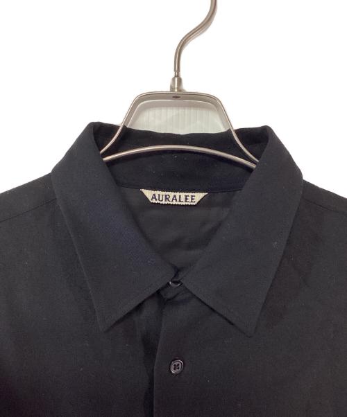 AURALEE（オーラリー）AURALEE (オーラリー) SUPER LIGHT WOOL SHIRTS ブラック サイズ:4の古着・服飾アイテム