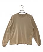 AURALEEオーラリー）の古着「LUSTER PLAITING L/S TEE」｜ベージュ
