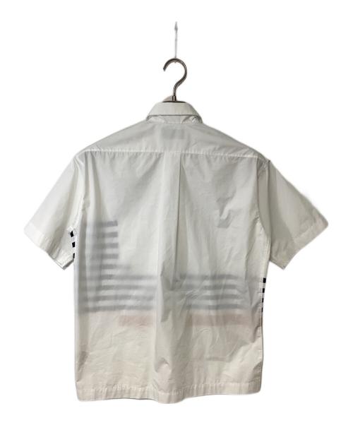 TOMORROW LAND tricot（トゥモローランド トリコ）TOMORROW LAND tricot (トゥモローランド トリコ) 半袖シャツ ホワイト×ネイビー×イエロー サイズ:XSの古着・服飾アイテム