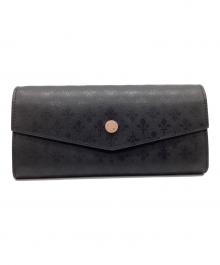 PATRICK COX（パトリックコックス）の古着「フラップロングウォレット」｜ブラック×ピンク