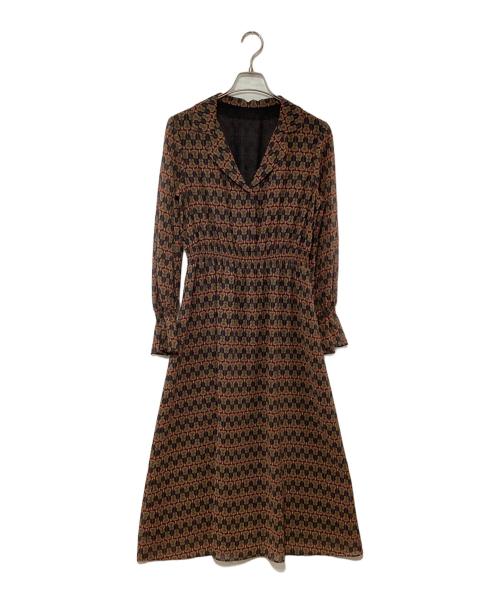 Diagram（ダイアグラム）Diagram (ダイアグラム) ワンピース ブラウン×ブラック サイズ:36の古着・服飾アイテム