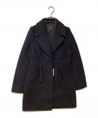 EATMEイートミー）の古着「ガーターベルト付きチェスターコート」｜ブラック