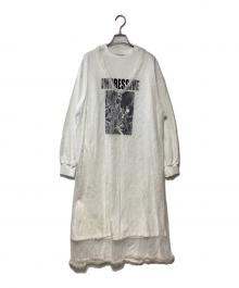 jouetie（ジュエティ）の古着「リメイクドッキングワンピース」｜ホワイト