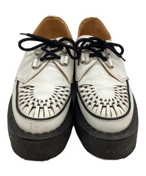 GEORGE COX（ジョージコックス）GEORGE COX (ジョージコックス) ラバーソールシューズ ホワイト×ブラック サイズ:8の古着・服飾アイテム