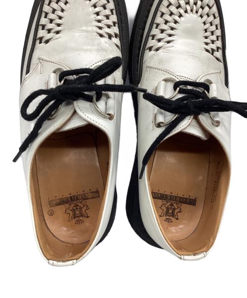 GEORGE COX（ジョージコックス）GEORGE COX (ジョージコックス) ラバーソールシューズ ホワイト×ブラック サイズ:8の古着・服飾アイテム