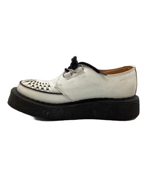 GEORGE COX（ジョージコックス）GEORGE COX (ジョージコックス) ラバーソールシューズ ホワイト×ブラック サイズ:8の古着・服飾アイテム