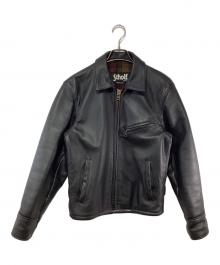 Schott（ショット）の古着「シングルレザージャケット」｜ブラック