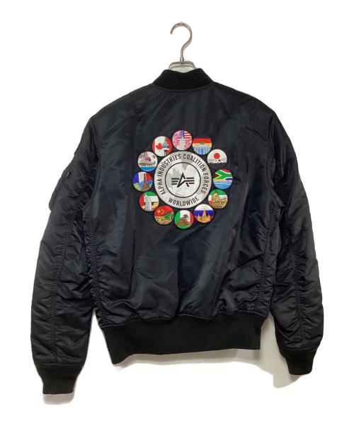 ALPHA INDUSTRIES（アルファインダストリーズ）ALPHA INDUSTRIES (アルファインダストリーズ) フライトジャケット ブラック サイズ:XLの古着・服飾アイテム