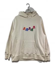TACOMA FUJI RECORDS（タコマ フジ レコード）の古着「TACOMA FUJI MULTI LOGO HOODIE」｜アイボリー