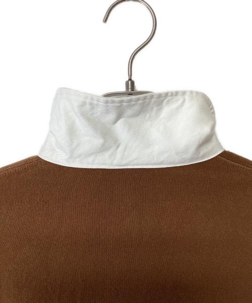 WASTED YOUTH（ウェイステッドユース）WASTED YOUTH (ウエステッド ユース) ラガーシャツ ブラウン×ホワイト サイズ:Lの古着・服飾アイテム