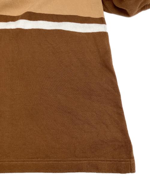 WASTED YOUTH（ウェイステッドユース）WASTED YOUTH (ウエステッド ユース) ラガーシャツ ブラウン×ホワイト サイズ:Lの古着・服飾アイテム