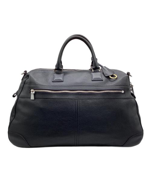 aniary（アニアリ）aniary (アニアリ) レザーボストンバッグ ネイビーの古着・服飾アイテム