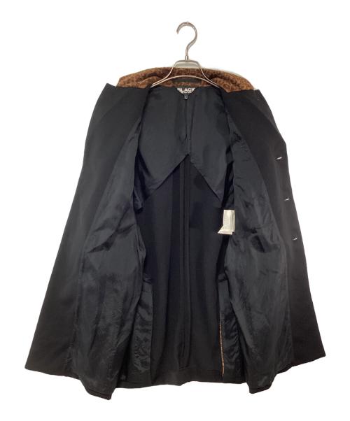 BLACK COMME des GARCONS（ブラックコムデギャルソン）BLACK COMME des GARCONS (ブラック コムデギャルソン) ジャケットコート ブラック×ブラウン サイズ:Lの古着・服飾アイテム