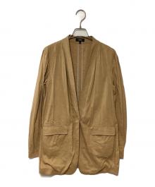 theory（セオリー）の古着「ノーカラージャケット」｜ベージュ