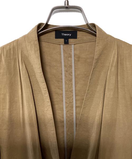theory（セオリー）theory (セオリー) ノーカラージャケット ベージュ サイズ:2の古着・服飾アイテム