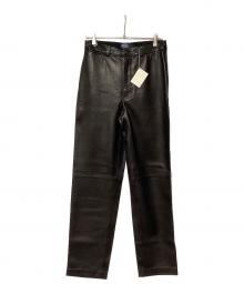 POLO RALPH LAUREN（ポロ・ラルフローレン）の古着「レザーパンツ」｜ブラック