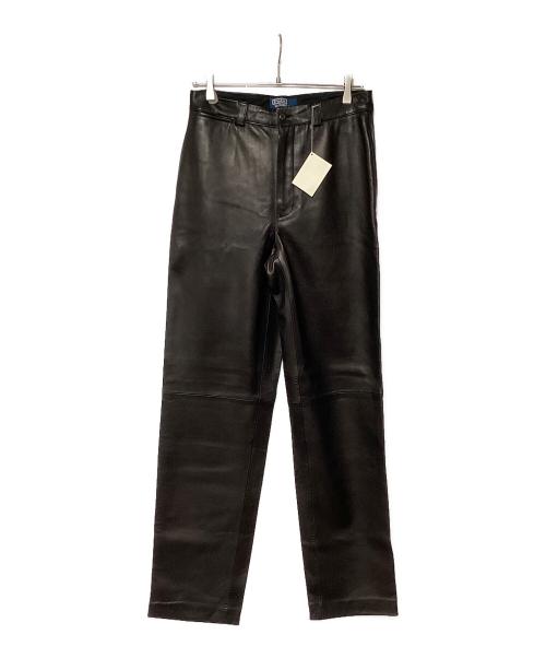 POLO RALPH LAUREN（ポロ・ラルフローレン）POLO RALPH LAUREN (ポロ・ラルフローレン) レザーパンツ ブラック サイズ:30インチ（76cm）の古着・服飾アイテム