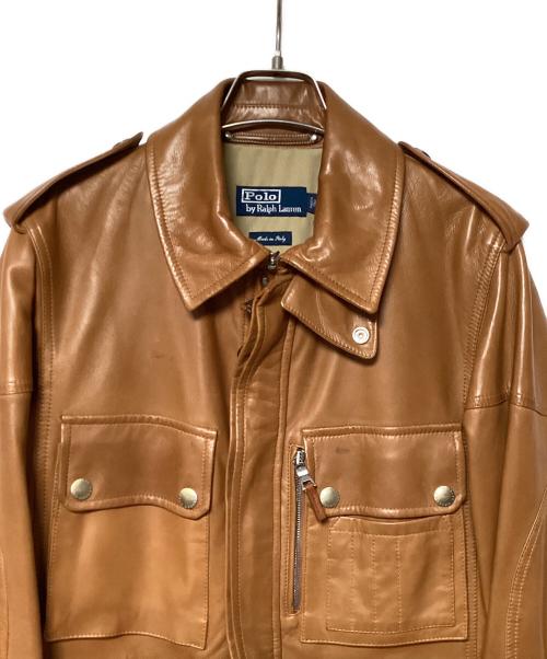 POLO RALPH LAUREN（ポロ・ラルフローレン）POLO RALPH LAUREN (ポロ・ラルフローレン) M65レザージャケット キャメル サイズ:XSの古着・服飾アイテム