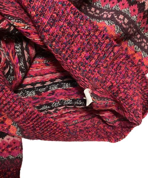 KENZO（ケンゾー）KENZO (ケンゾー) Vネック総柄ニット パープル サイズ:3の古着・服飾アイテム