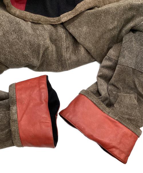 MARITHE+FRANCOIS GIRBAUD（マリテフランソワジルボー）MARITHE+FRANCOIS GIRBAUD (マリテフランソワジルボー) 【古着】レザージャケット ブラウン×アイボリー サイズ:不明の古着・服飾アイテム