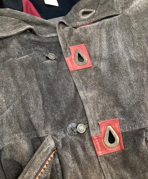 MARITHE+FRANCOIS GIRBAUD（マリテフランソワジルボー）MARITHE+FRANCOIS GIRBAUD (マリテフランソワジルボー) 【古着】レザージャケット ブラウン×アイボリー サイズ:不明の古着・服飾アイテム