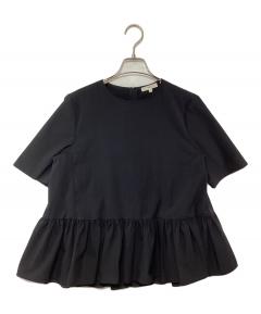 美品　yori ドライツイードパフブラウス 中古・古着通販】YORI (ヨリ) ドライツイードパフブラウス ネイビー