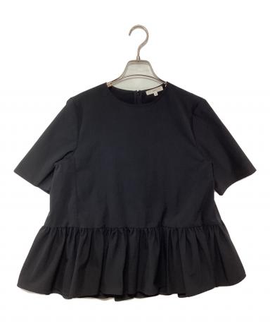 yori ヘムフリルブラウス ブラック 36 中古・古着通販】YORI (ヨリ) ヘムフリルブラウス ブラック サイズ:38
